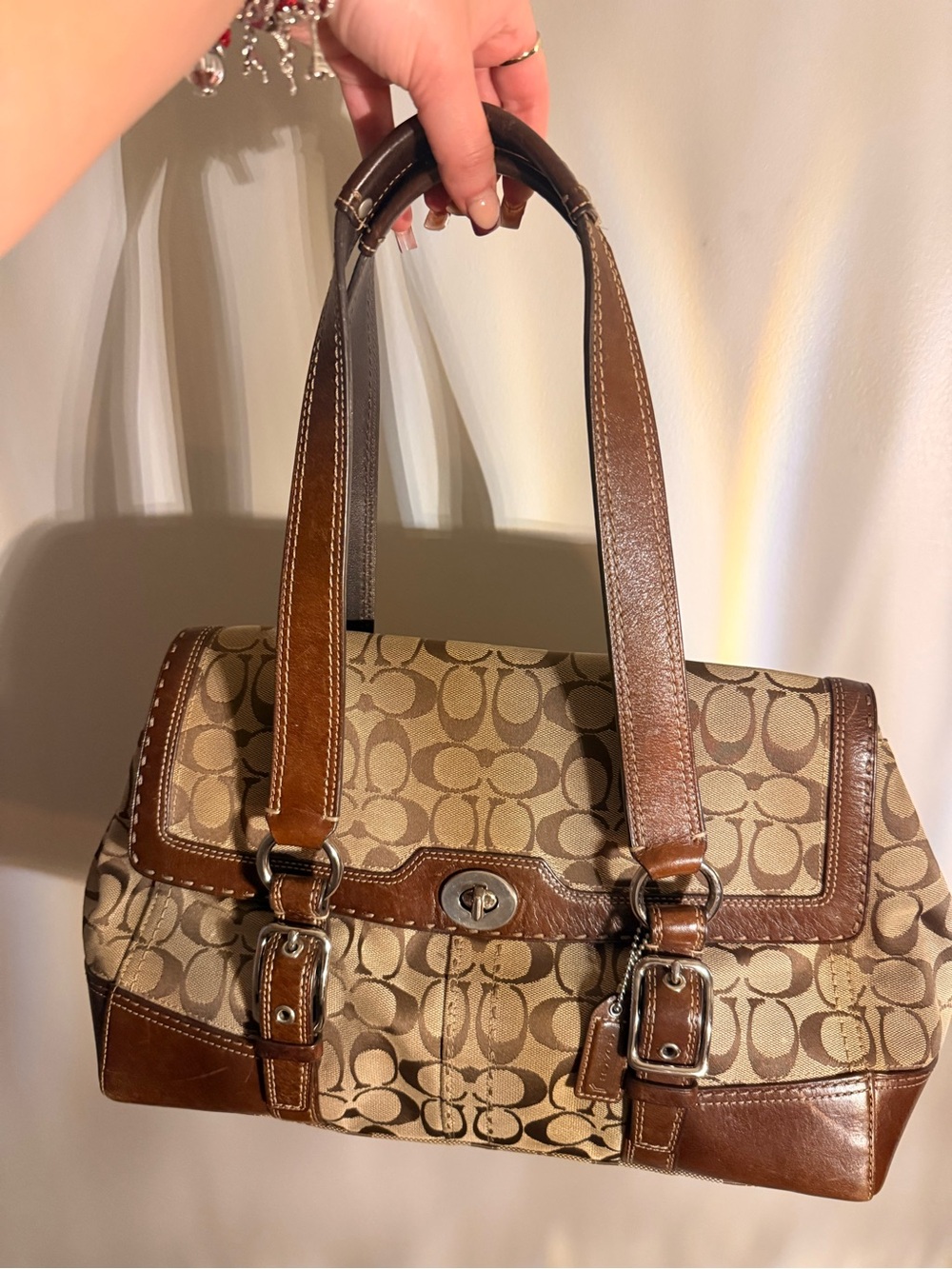 Coach Hamptons Signature Flap Satchel